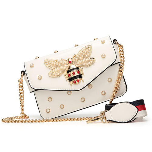 Female  Leather Bags Red/Black/White
