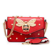 Load image into Gallery viewer, Female  Leather Bags Red/Black/White